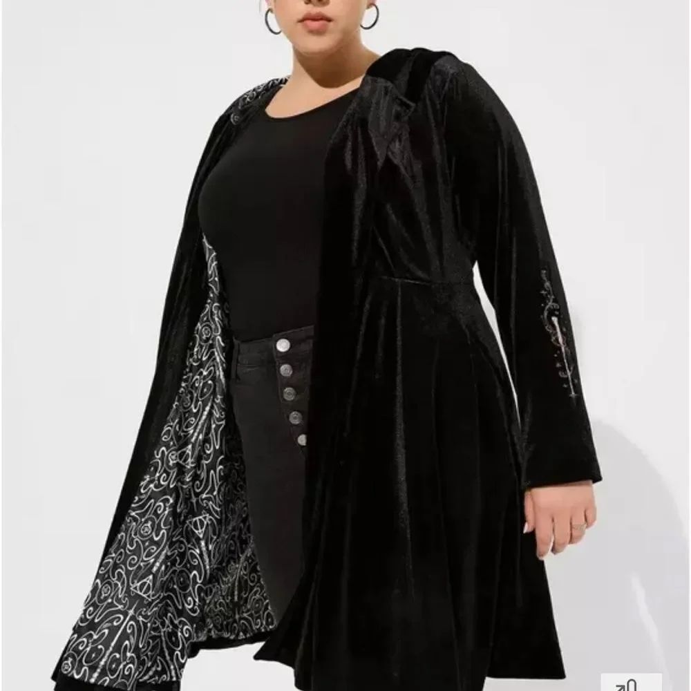 Warner Brothers Harry Potter Velvet Hooded Swing Coat from Torrid